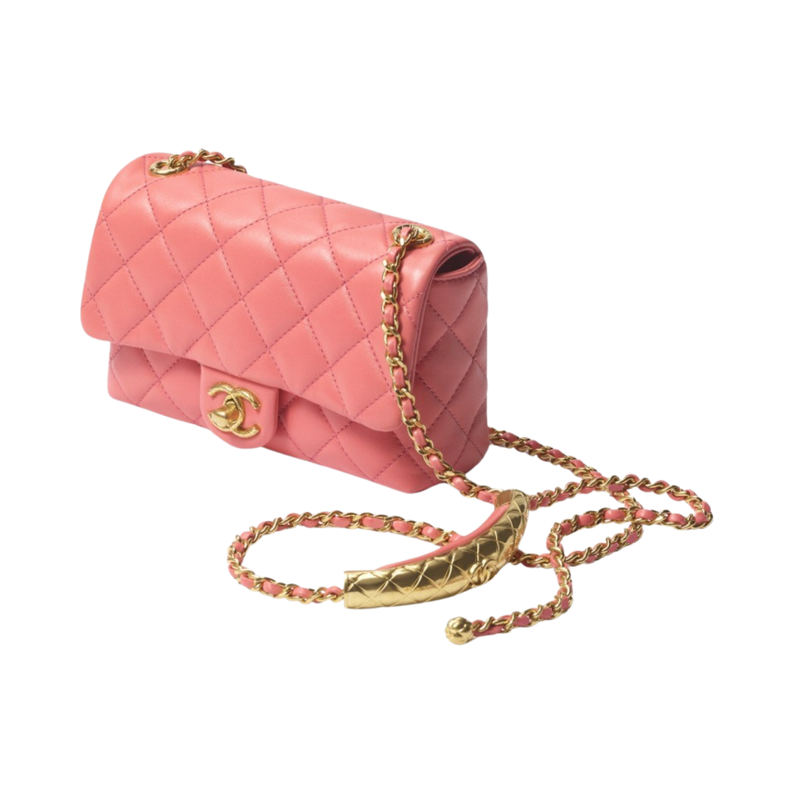 샤넬 미니 플랩백 램스킨 & 골드 메탈 핑크(Chanel Mini Flap Bag Lambskin & Gold Pink) - 2