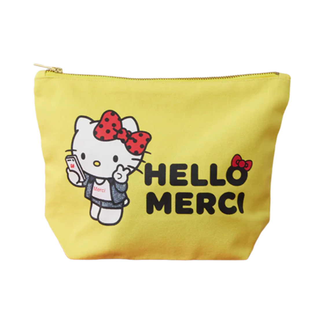 메르시 x 헬로 키티 파우치 옐로우(Merci x Hello Kitty Pouch Yellow)