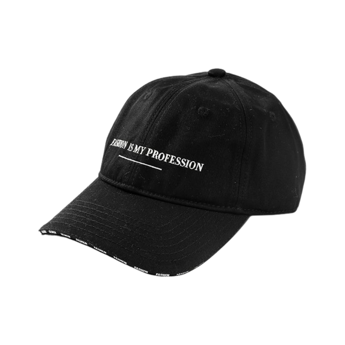 UA52CA300B Vetements Slogan Embroidered Cap Black