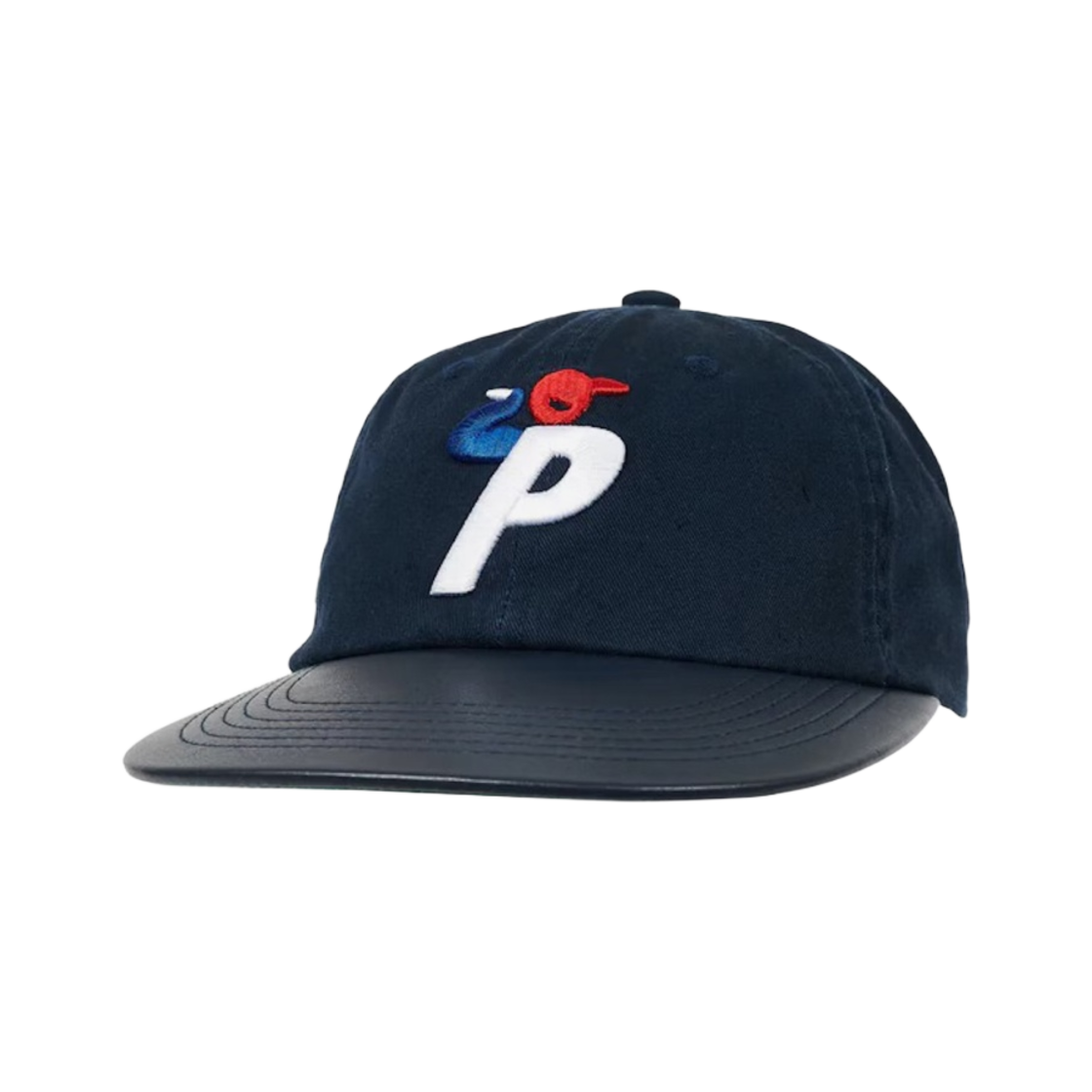 팔라스 포우 레더 버닝 맨 스냅백 네이비 - 23SS(Palace Faux Leather Bunning Man Snapback Navy - 23SS) - 1