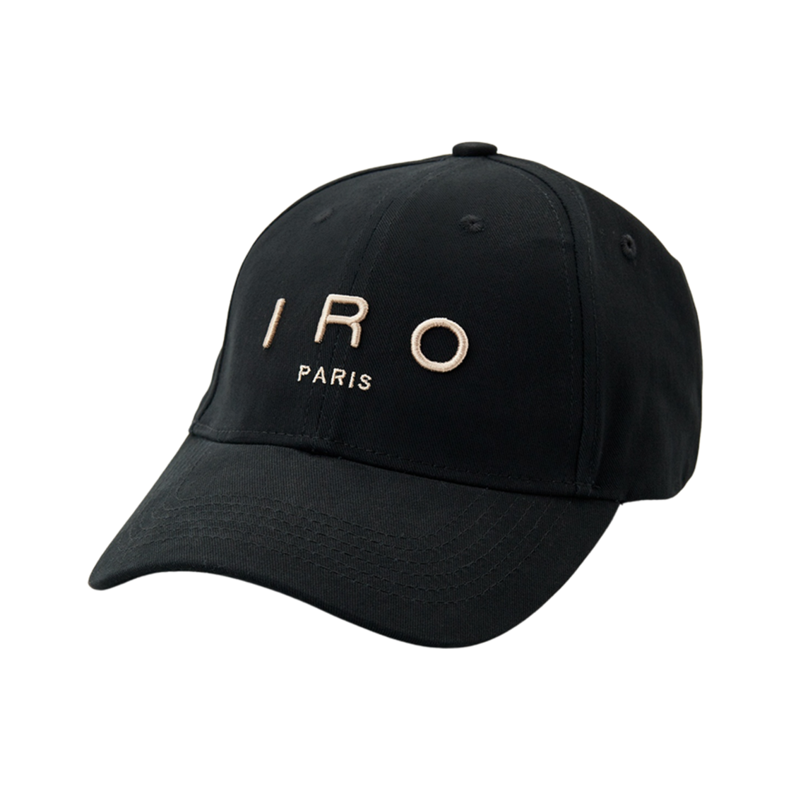 (W) 이로 자수 베이스볼 캡 블랙((W) Iro Embroidered Baseball Cap Black)