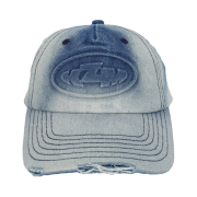 KZM Embo Logo Denim Ball Cap Blue