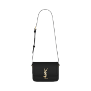 Saint Laurent Solferino Small Satchel in Box Saint Laurent Leather Black