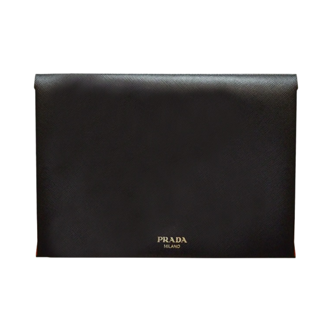 1MD007-2DF7-F0LJ4 Prada Saffiano Leather Document Holder Black Fiery Red