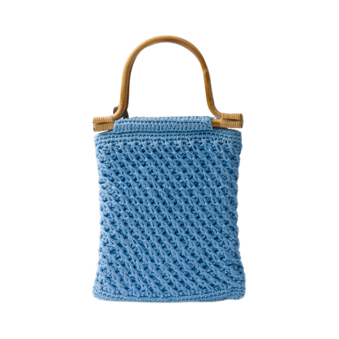 프라다 코튼 크로쉐 미니 핸드백 라이트 블루(Prada Cotton Crochet Mini-Handbag Light Blue) - 2