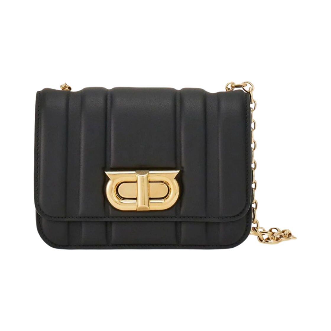 214971-765517 Ferragamo Mini Bag with New Gancini Black