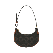 Celine Mini Ava in Triomphe Canvas and Calfskin Tan