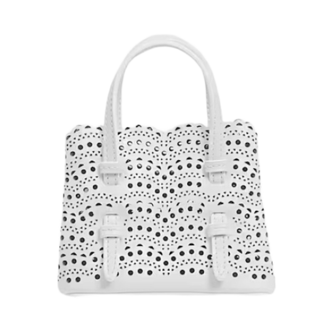 알라이아 비엔 카프스킨 미니 미나 백 화이트(Alaia Mini Mina Bag in Vienne Calfskin White) - 1