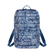 Supreme Puffer Backpack Blue Paisley - 22FW