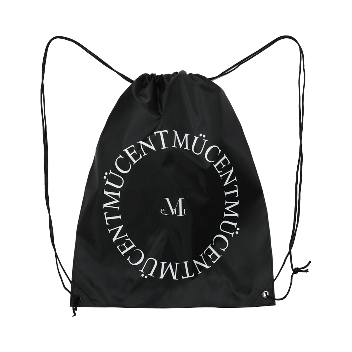 무센트 원형 로고 짐색 블랙(MUCENT Arc Logo Gym Sack Black)