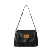 MUCENT Infinity Laether Chain Shoulder Bag Black