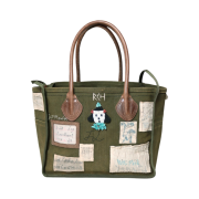 Kapital No. 4 Army Canvas Milk Bag 10 Year Processing XS Khaki