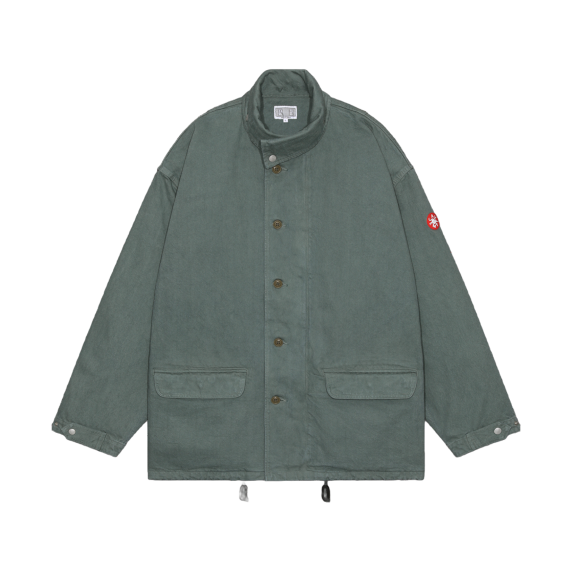 - Cav Empt Overdye Fold Collar Coat Green - 23FW