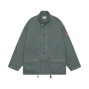Cav Empt Overdye Fold Collar Coat Green - 23FW
