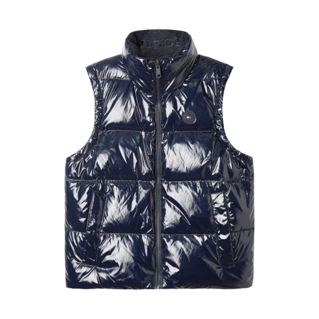 T22E9QVT090WT1DW5 (W) Tommy Jeans Reversible Teddy Down Vest Desert Sky