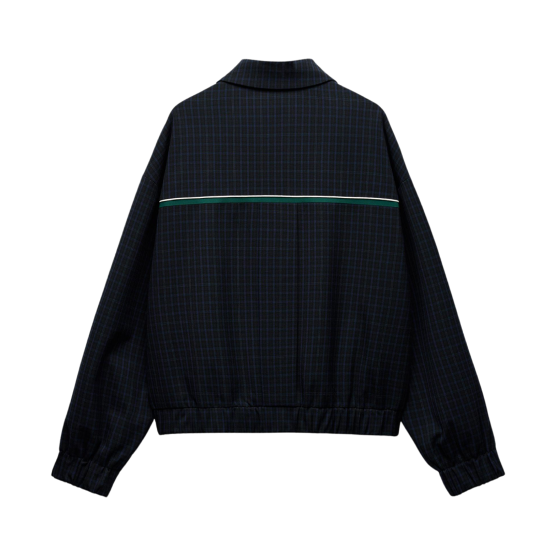 (W) 자라 체크 자켓 스트라이프 네이비 블루((W) Zara Checked Jacket with Stripes Navy Blue) - 2