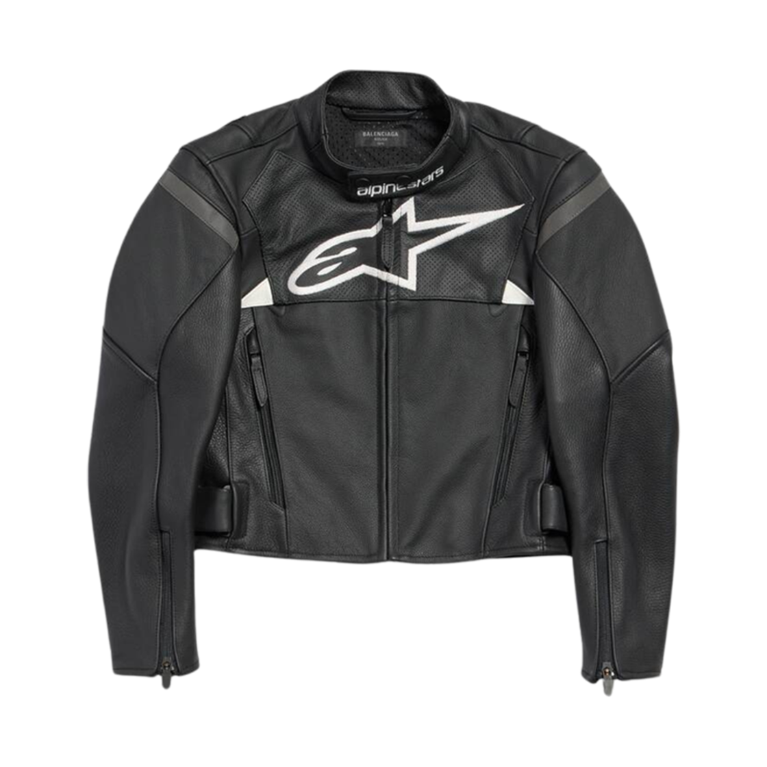 (W) 발렌시아가 업사이클 레이서 자켓 블랙 화이트((W) Balenciaga Upcycled Racer Jacket Black White) - 1