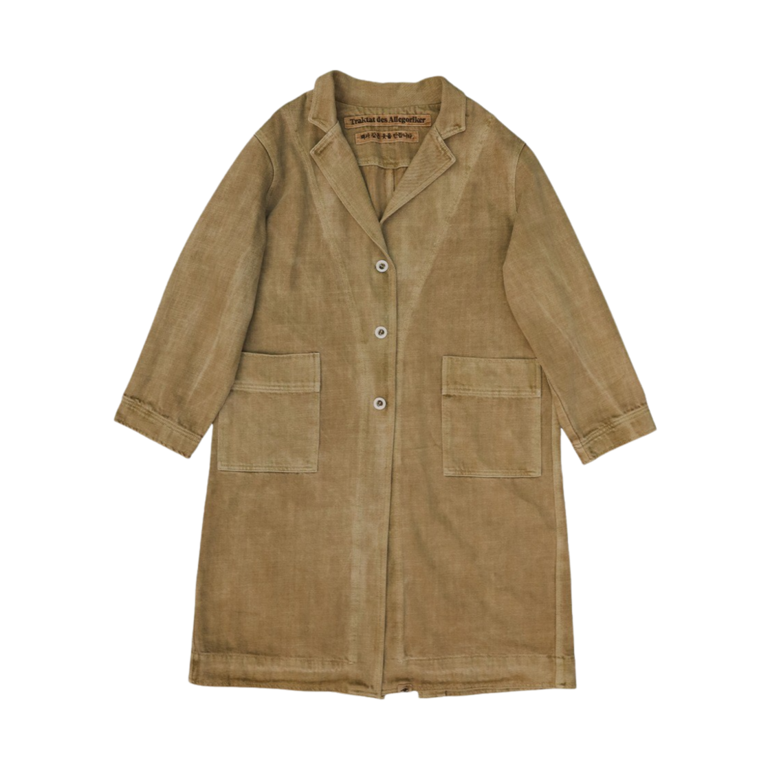 트락타트 데님 실험실 코트 가먼트 다이드 더스트(Traktat Denim Lab Coat Garment Dyed Dust)