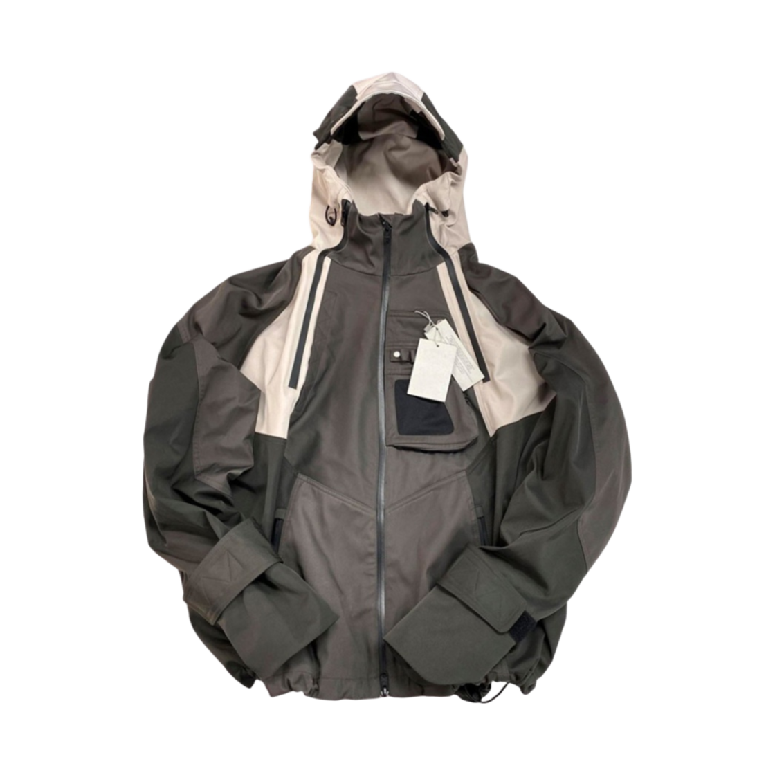 22FWUMCKMDW Undermycar Kame Multi Zip Turtle Shell Parka Driftwood - 22FW