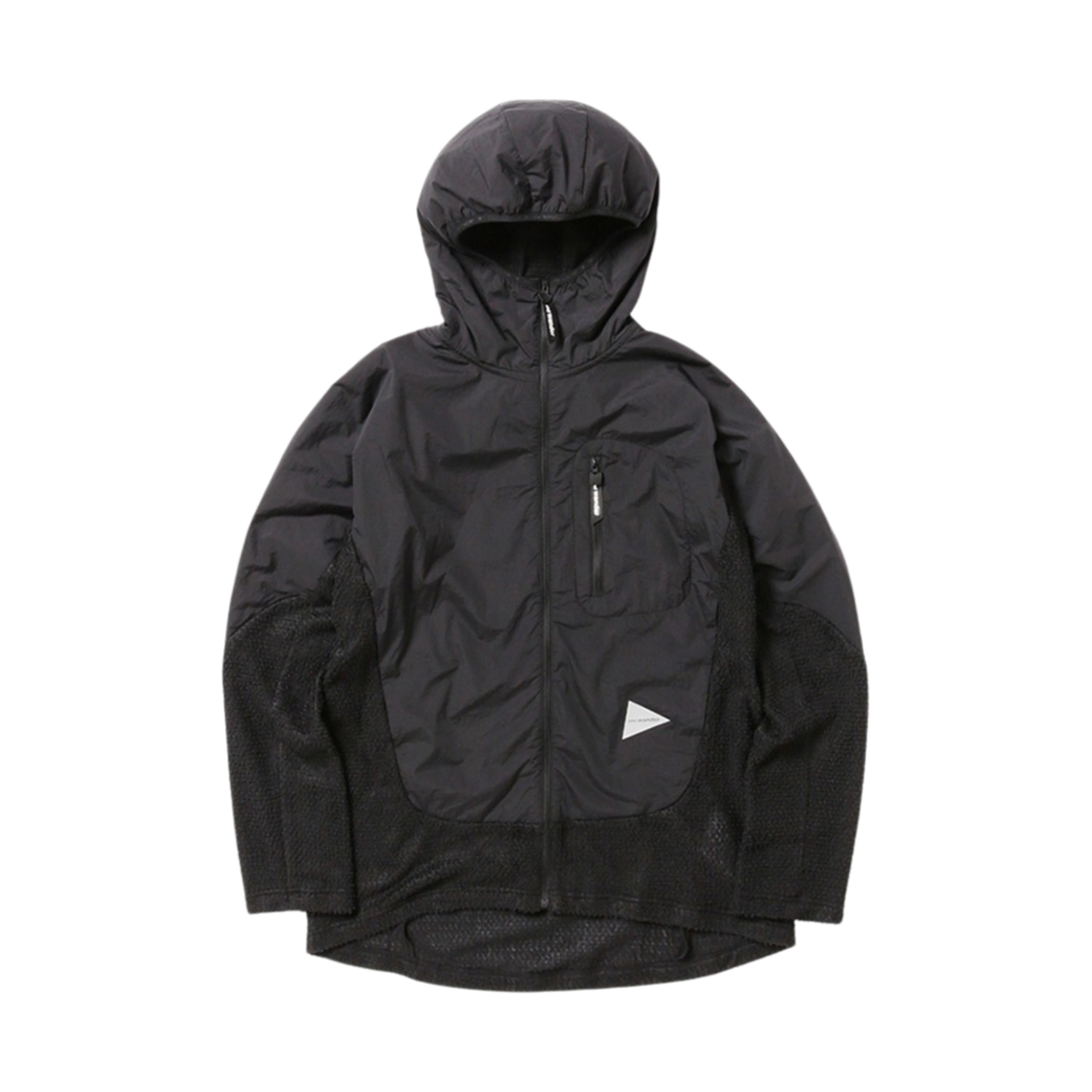 앤드 원더 알파 다이렉트 풀 집 후드 블랙(And Wander Alpha Direct Full Zip Hoodie Black)