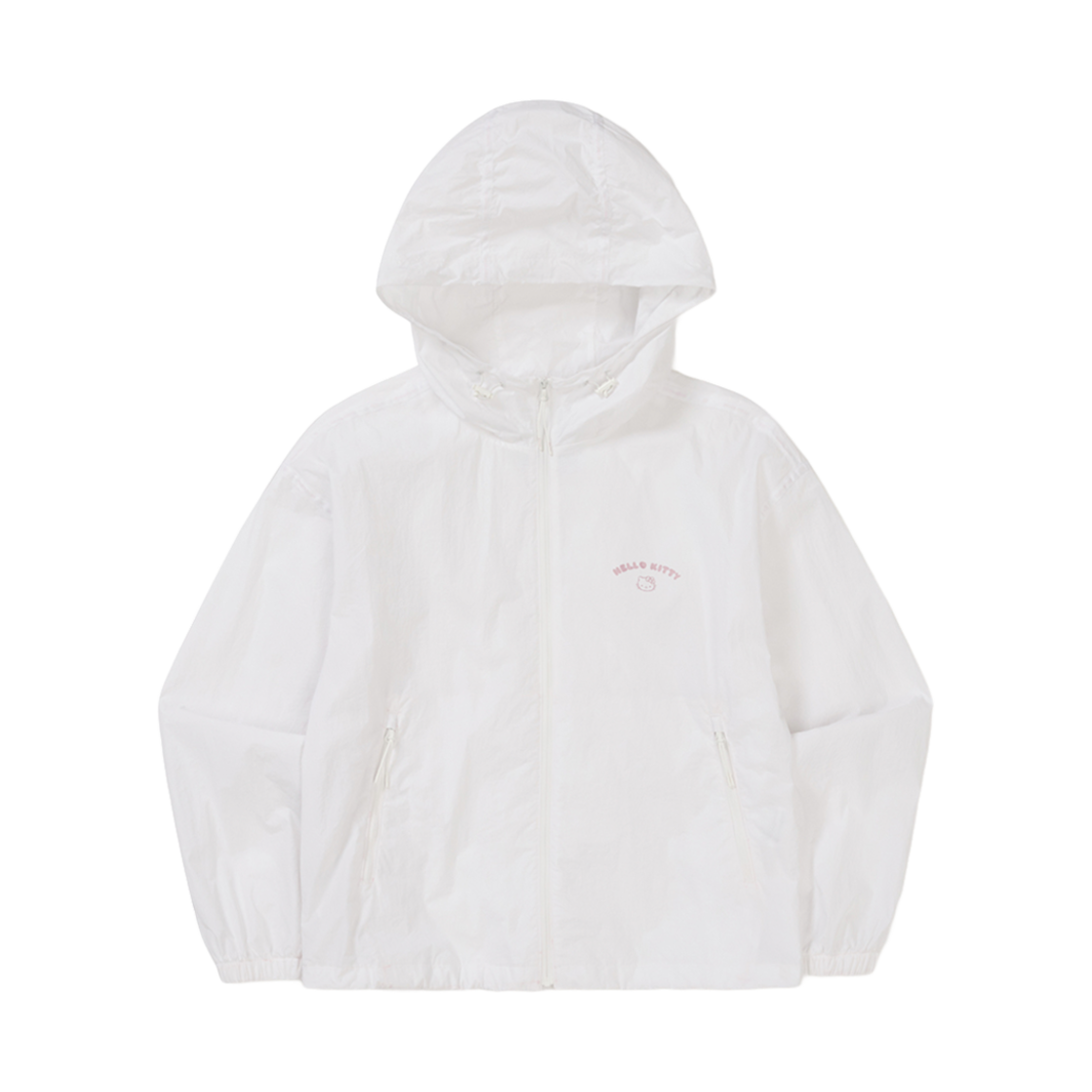 (W) 스노우피크 x 헬로 키티 그래픽 윈드브레이커 화이트((W) Snow Peak x Hello Kitty Graphic WIndbreaker White)