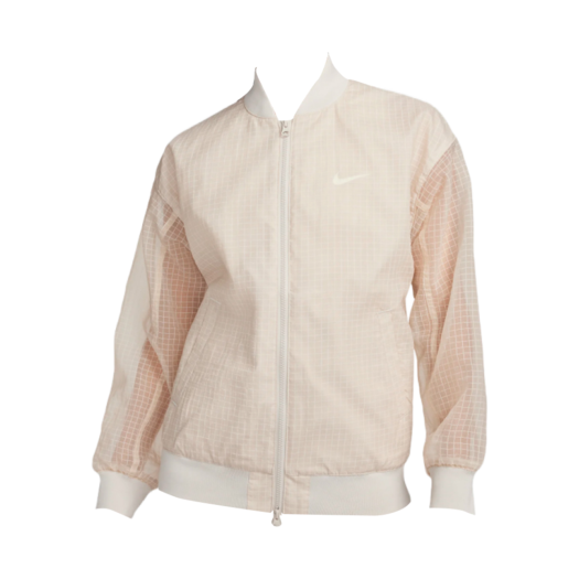 (W) Nike NSW Essentials Woven Varsity Bomber Jacket Light Orewood Brown - Asia