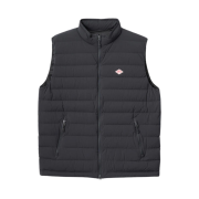Danton Stretch Nylon Middle Down Stand Collar Vest Grey