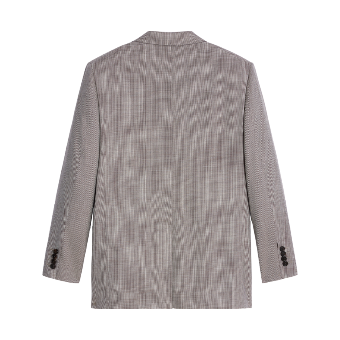 (W) 셀린느 주드 자켓 체크 울 실크 아이보리 에벤((W) Celine Jude Jacket in Checked Wool Silk Ivoire Ebene) - 2