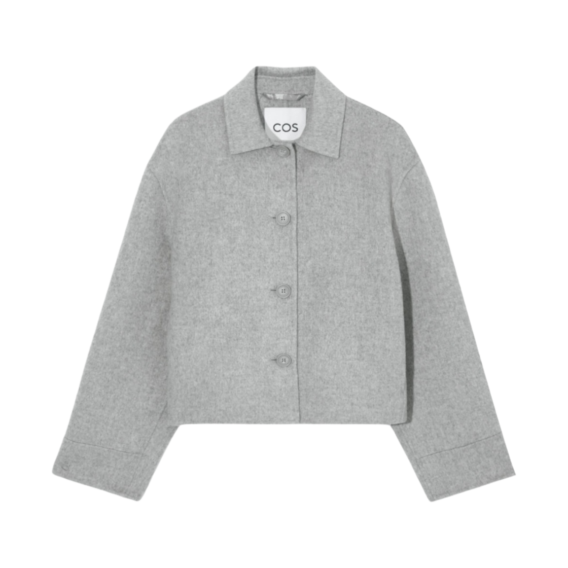 (W) 코스 박시 핏 더블 페이스 울 자켓 라이트 그레이((W) COS Boxy Double-Faced Wool Jacket Light Grey) - 1
