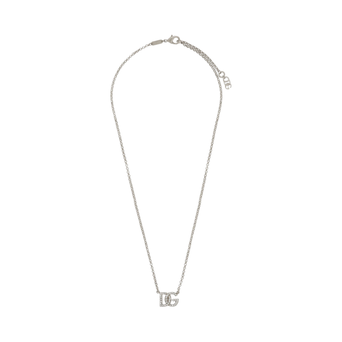 WNP6S1W111187655 Dolce & Gabbana Fine Link Necklace with DG Logo Silver