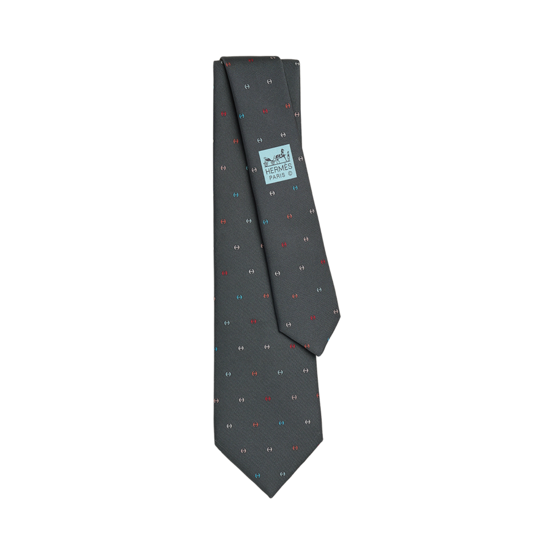 에르메스 H 또노 타이 앙트라시트 멀티꼴로르(Hermes H Tonneau Tie Anthracite Multicolore) - 1