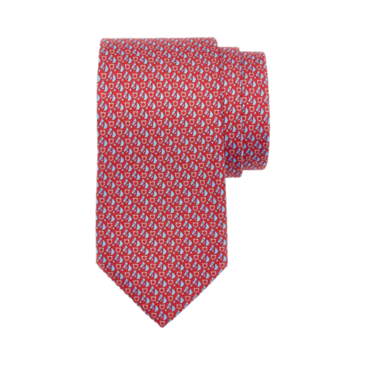 Ferragamo Equestrian Silk Tie Red