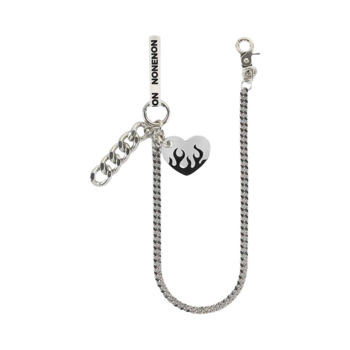 논논 플레임 러브 키링 블랙 롱(Nonenon Flame Love Keyring Black Long) - 1