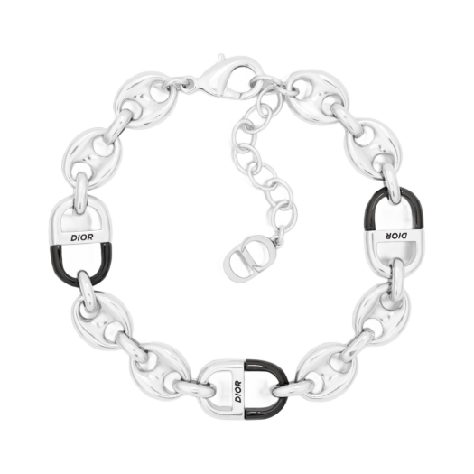 B2778HOMMT-D004 Dior 8 Chain Link Bracelet Silver and Ruthenium Finish Brass Silver