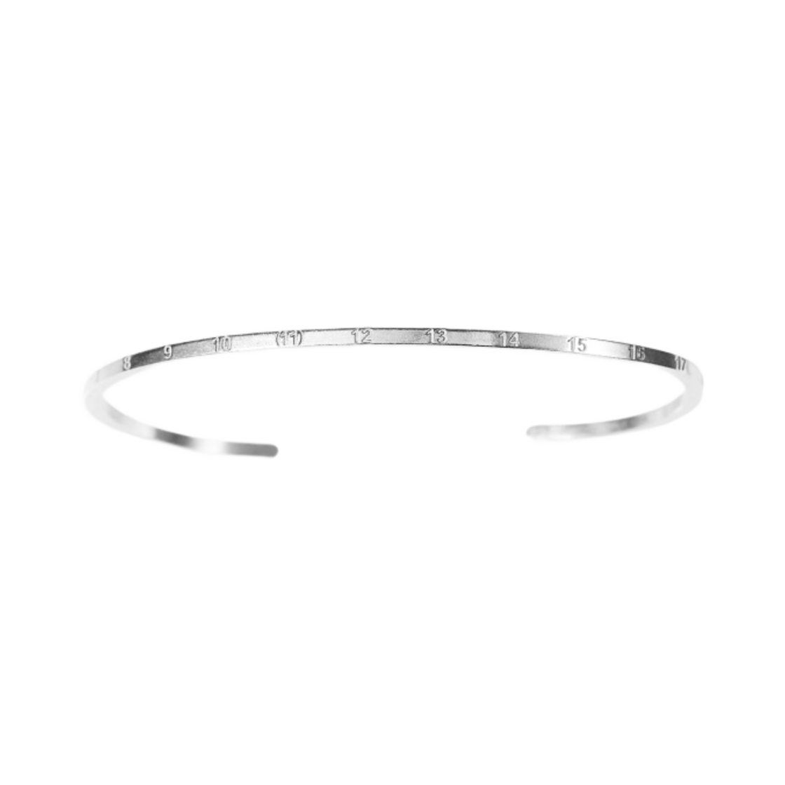 SI8UY0001SV0129951 Maison Margiela Numerical Slim Cuff Bracelet Silver