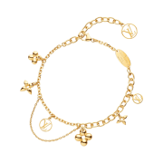 (W) Louis Vuitton Blooming Supple Bracelet Gold