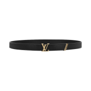 (W) Louis Vuitton LV Initiales 20mm Belt Black