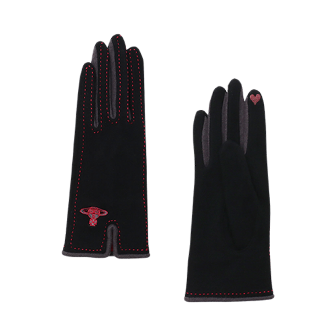 1131VW335 (W) Vivienne Westwood Patagonia Eco Wool Slit Gloves Black