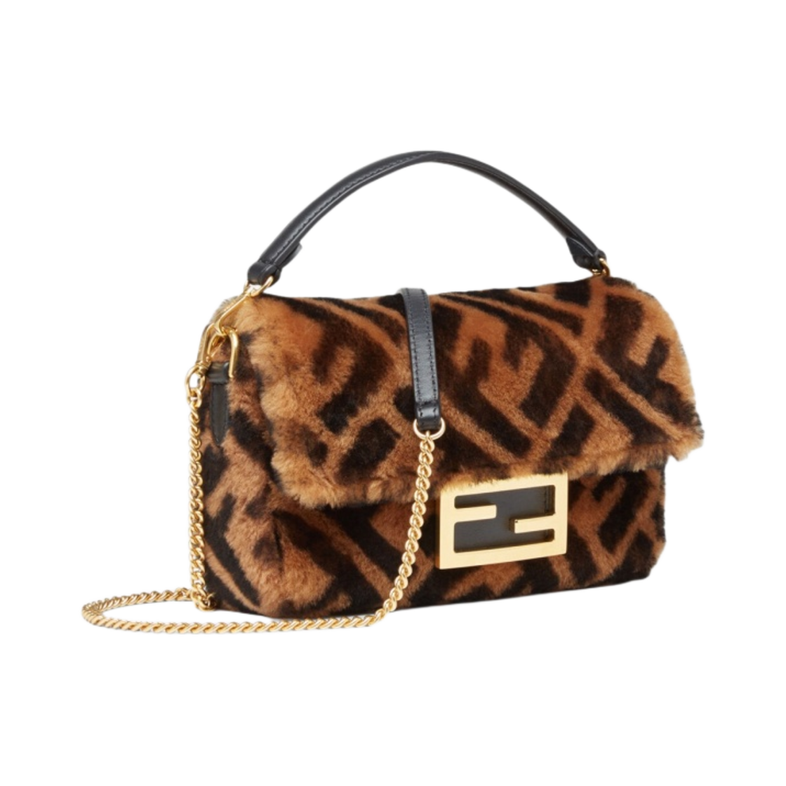 펜디 쉽스킨 미니 바게트백 브라운(Fendi Sheepskin Mini Baguette Bag Brown) - 2