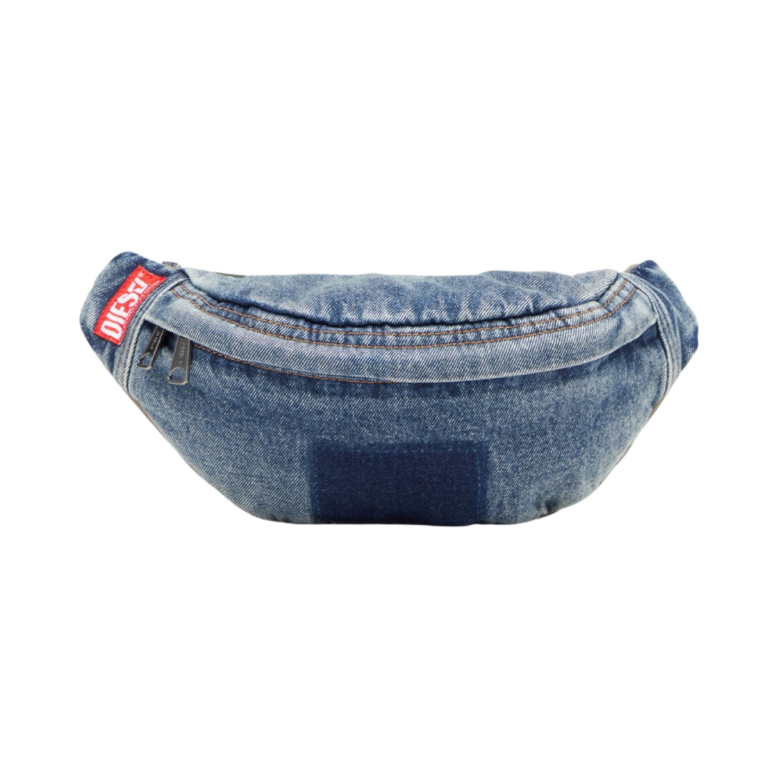 디젤 레이브 벨트백 인 오가닉 코튼 데님 블루(Diesel Rave Belt Bag in Organic Cotton Denim Blue) - 1