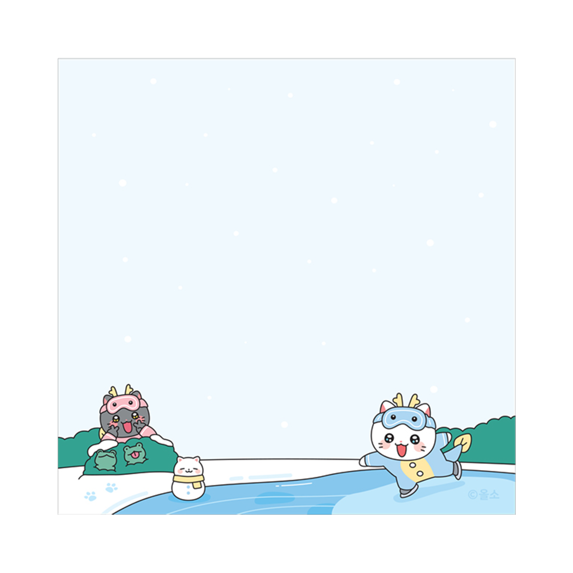 냐한남자 사각메모지 용용 춘배(Meow Man Square Memo YongyongChunbae)