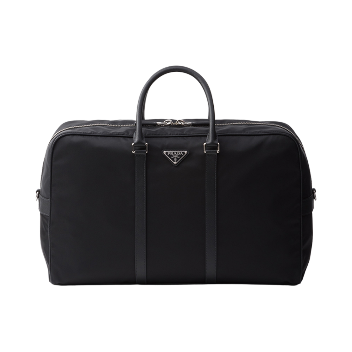 프라다 리나일론 및 사피아노 가죽 더플백 블랙(Prada Re-Nylon Saffiano Leather Duffel Bag Black) - 1