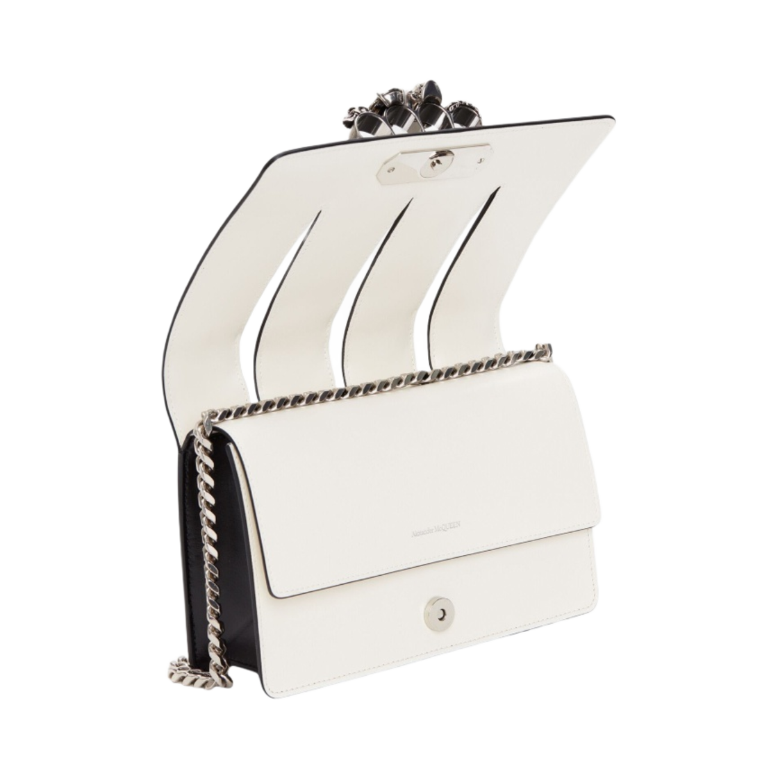 알렉산더 맥퀸 슬래쉬백 블랙 아이보리(Alexander McQueen Slash Bag Black Ivory) - 4