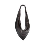 Lemaire Small Scarf Bag Black Dark Chocolate