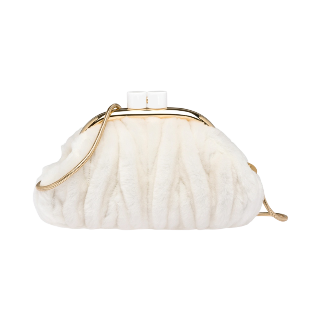 미우 미우 벨 셔링백 화이트(Miu Miu Belle Shearling Bag White) - 1