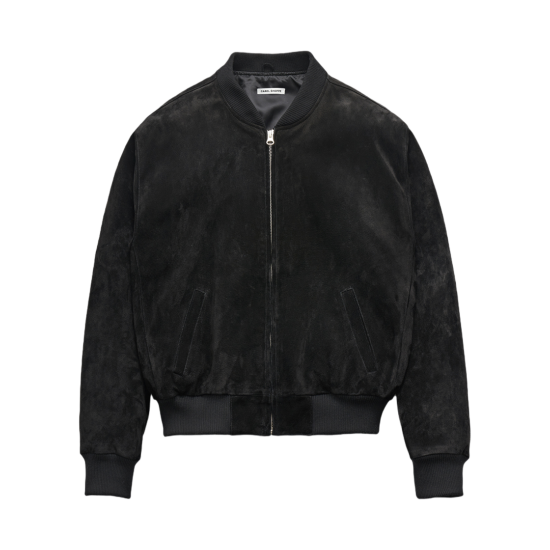 (W) 캐롤쇼페 스웨이드 블루종 블랙((W) Carol Shoppe Suede Blouson Black)