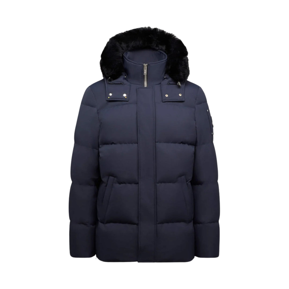 무스너클 유니온 후드 다운 자켓 네이비 블랙(Moose Knuckles Union Hoodie Down Jacket Navy Black)