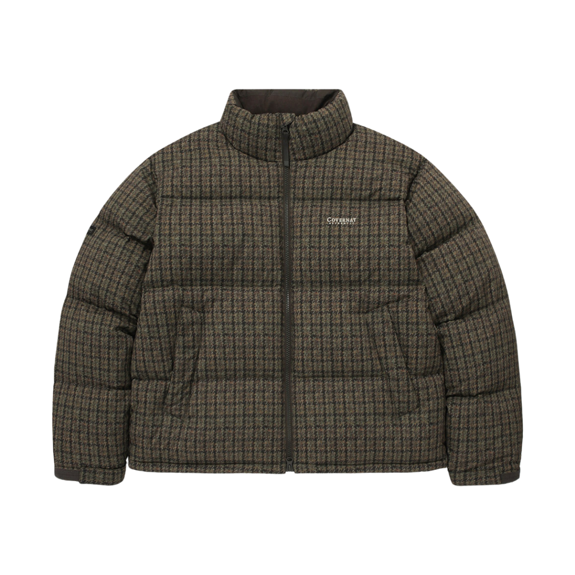 커버낫 씨빅 오리진 체크 숏 푸퍼 브라운(Covernat Civic Origin Check Short Puffer Brown)