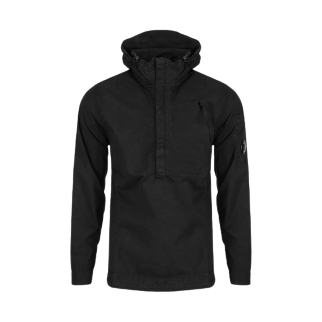 12CMSH178A002824G999 C.P. Company Lens Wappen Anorak Hooded Jacket Black - 22SS