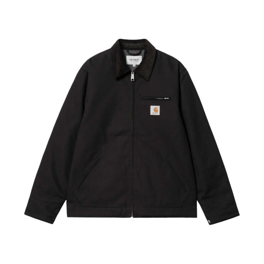 칼하트 WIP 라인드 디어본 캔버스 디트로이트 자켓 블랙 리지드 - 윈터(Carhartt WIP Lined Dearborn Canvas Detroit Jacket Black Rigid - Winter)